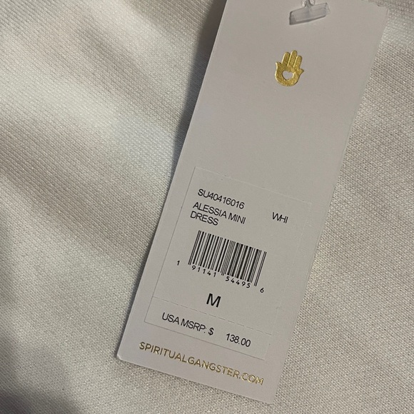 NWT Spiritual Gangster Alessia White Mini Dress - Picture 5 of 14